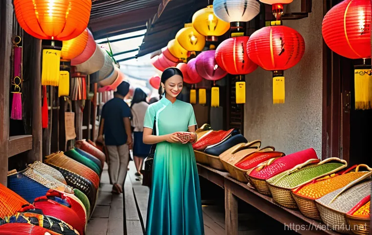 베트남 전통 시장 탐험 - A close-up shot of a Vietnamese street food stall within a bustling traditional market. Steam gently...