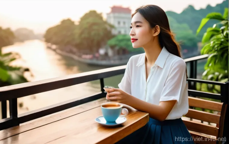 베트남에서 유명한 커피 브랜드 - A cozy and inviting home kitchen setting, subtly decorated with Vietnamese-inspired accents like a s...