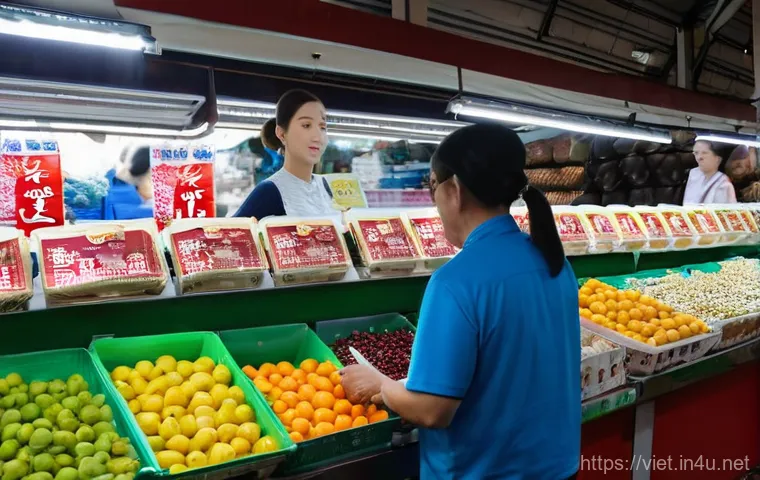 베트남에서 일어났던 중요한 소송 사건 - **Prompt 1: Counterfeit Korean Products in a Vietnamese Market**
    A bustling, colorful outdoor ma...